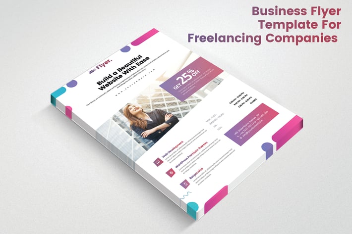 Business Flyer Template For Freelancing Companies 