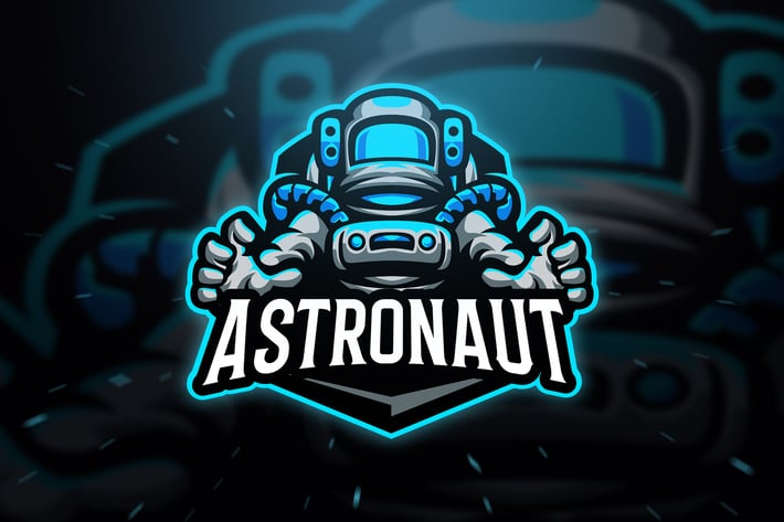Astronaut Sport and Esport Logo Template