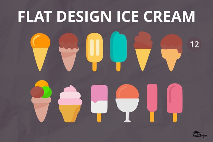 Flat Design Ice Cream