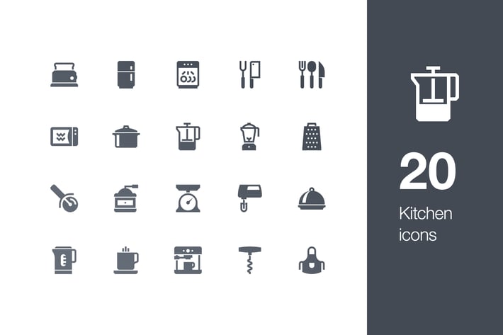 20 Kitchen icons