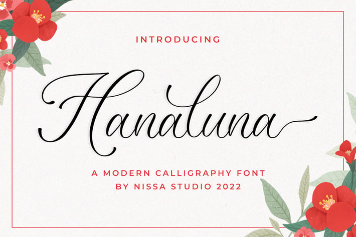 Hanaluna - Wedding Font