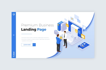 Cubat - Isometric Business Landing Page Design