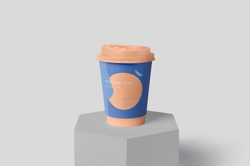 Disposable Coffee Cup Packaging Sleeve Mockups