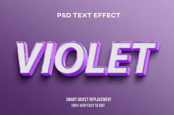 Violet text effect