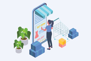 Online Purchase Isometric Illustration - G1