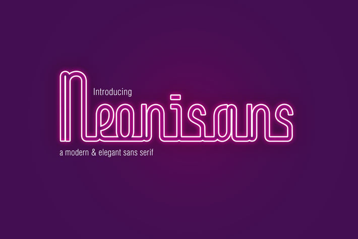 Neonisans Monoline with neon effect
