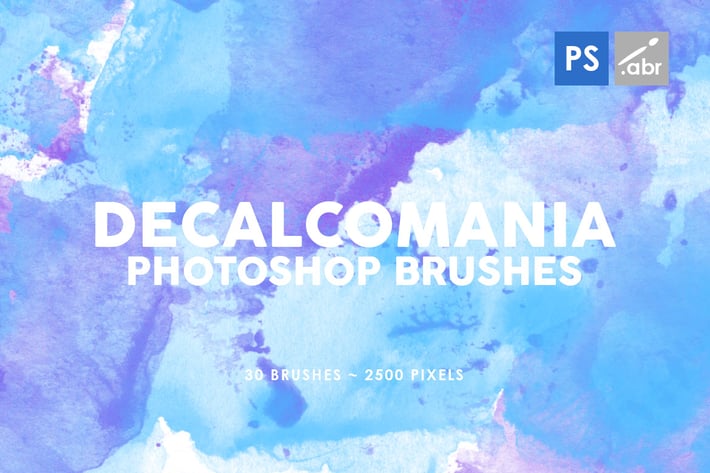 30 Decalcomania Photoshop Stamp Brushes 3