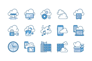 15 Cloud storage Icons