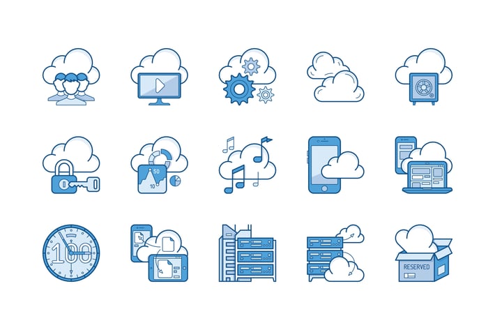 15 Cloud storage Icons