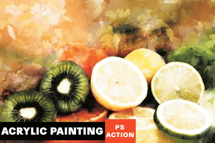 Acrylic Painting Photoshop Action