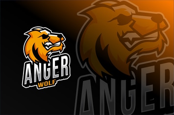 Anger Wolf Esport Logo Template
