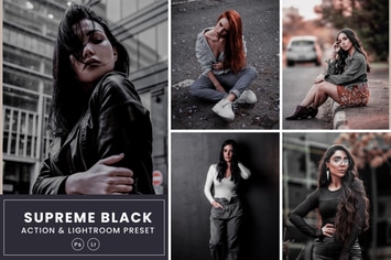 Supreme Black Photoshop Action & Lightrom Presets