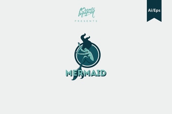 Mermaid Logo Template