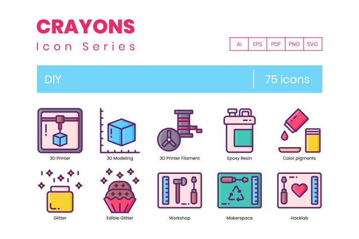 75 DIY Line Icons