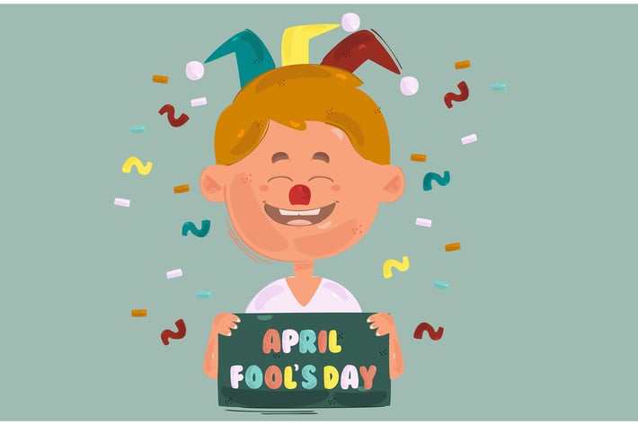 April Fool's Day Background Illustration (2)
