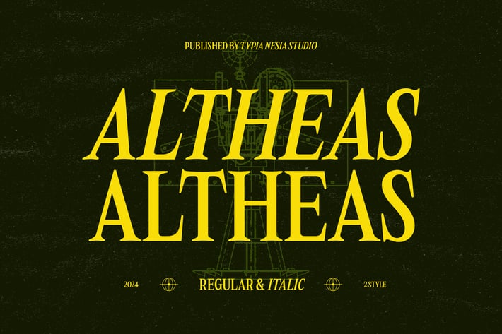 Altheas - Regular and Italic Retro 90s Serif Font
