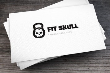 Fit Skull Logo Template