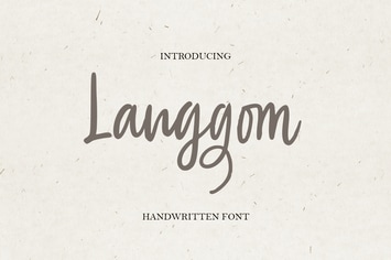 Langgom - Curly Unique Handwritten Font