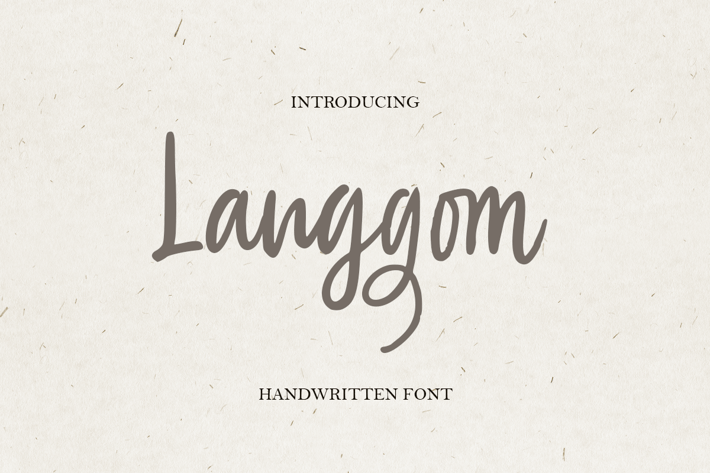 Langgom - Curly Unique Handwritten Font