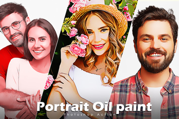 Portrait Oil paint Action