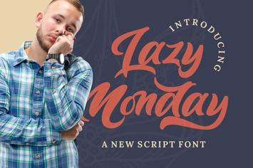 Lazy Monday - Bold Script Font