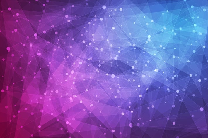 Bright abstract low poly technology background