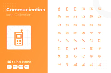 48 Communication Icon Collection