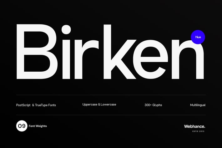 Birken Nue - A Minimal Sans-Serif Font Family