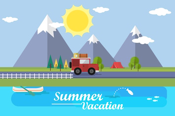 Summer Vacation - Illustration Background