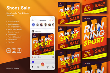 Running Shoes Social Media Template
