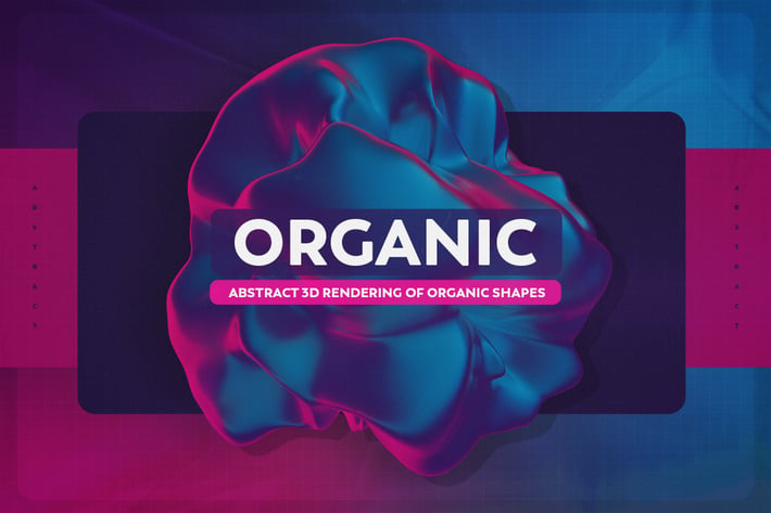 Abstract 3D Rendering of Organic Shapes