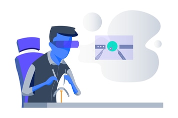 VR Tech Support Repair Illustration