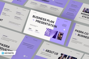 Purple White Modern Minimalist Business Plan KEY