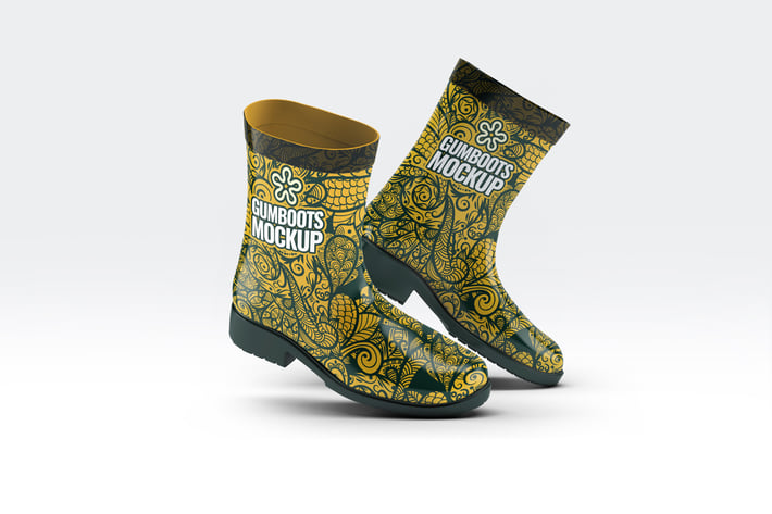 Short Ankle Gumboots Mock-Up