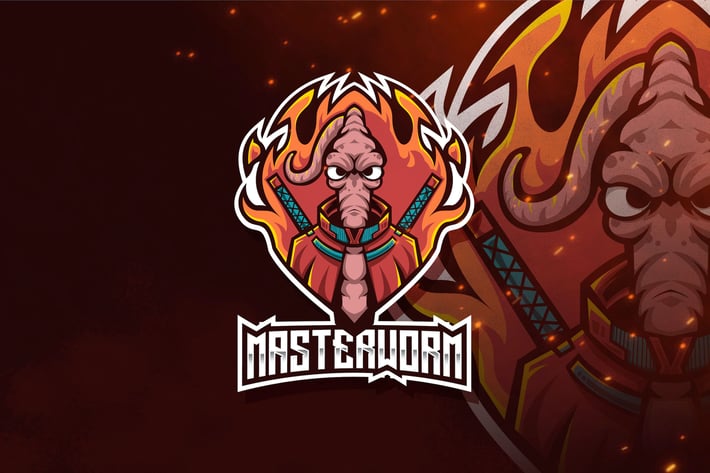 Master Worm Esport Logo Template