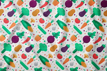 Organic vegetable food seamless pattern vector
