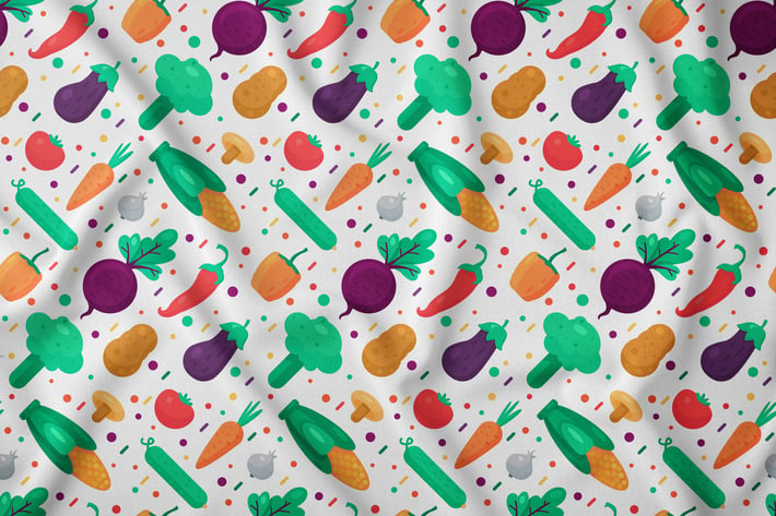 Organic vegetable food seamless pattern vector