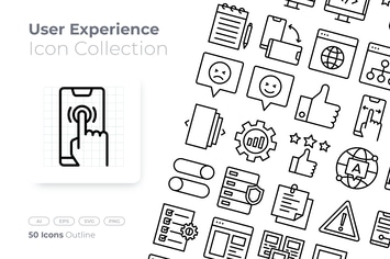 User Experience Outline Icon