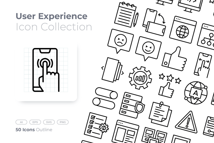 User Experience Outline Icon