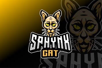 Sphynx Cat Sport and Esport Logo Template