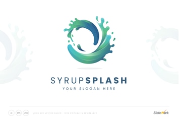 Splash Color Twisted Logo Tremplate
