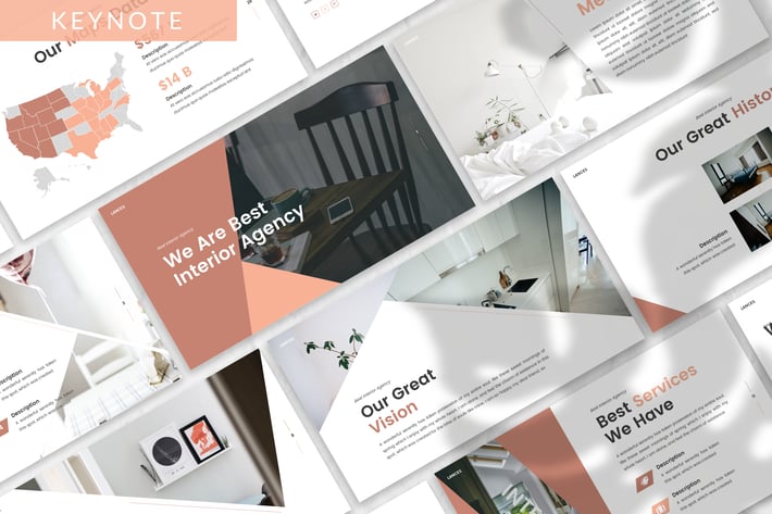 Lances - Art Deco Keynote Template
