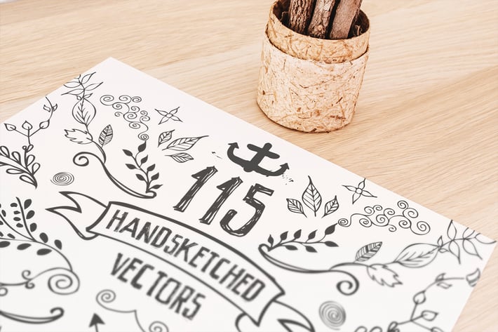 115 Handsketched Vector Elements Kit
