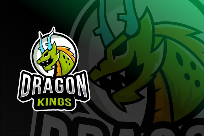 Dragon Kings Esport Logo Template