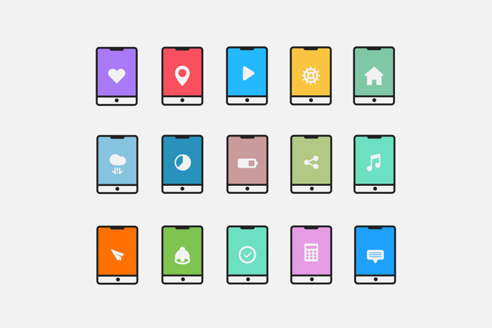 15 Tablet App Concept Icons
