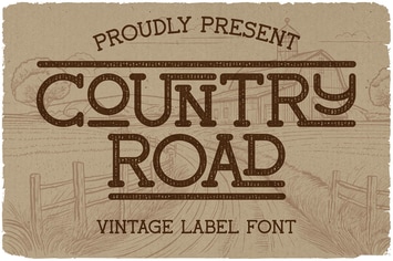 Country Road Vintage Label Font