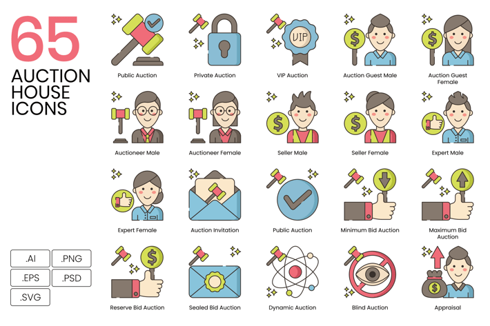 65 Auction House Icons