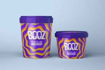 Realistic Ice Cream Cups Mockup