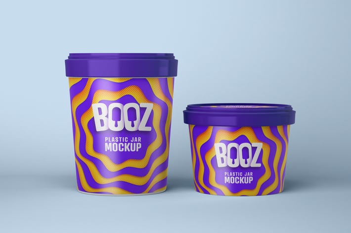 Realistic Ice Cream Cups Mockup