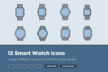 12 Smart Watch Icons